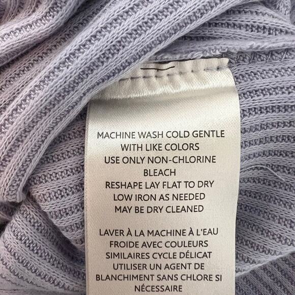 Free People Hold Me Close Deep Surplice V-Neck Long Sleeve Pullover Size M Blue - Picture 6 of 8